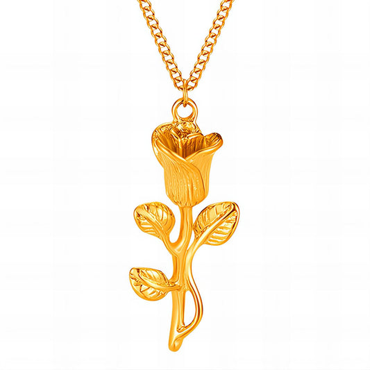 The Floral Grace Necklace – Waterproof 18K Gold-Plated